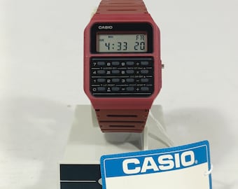 Casio CA-53W Red Version Calculator Watch  Module 3208 CA-53 Back to the Future Prop