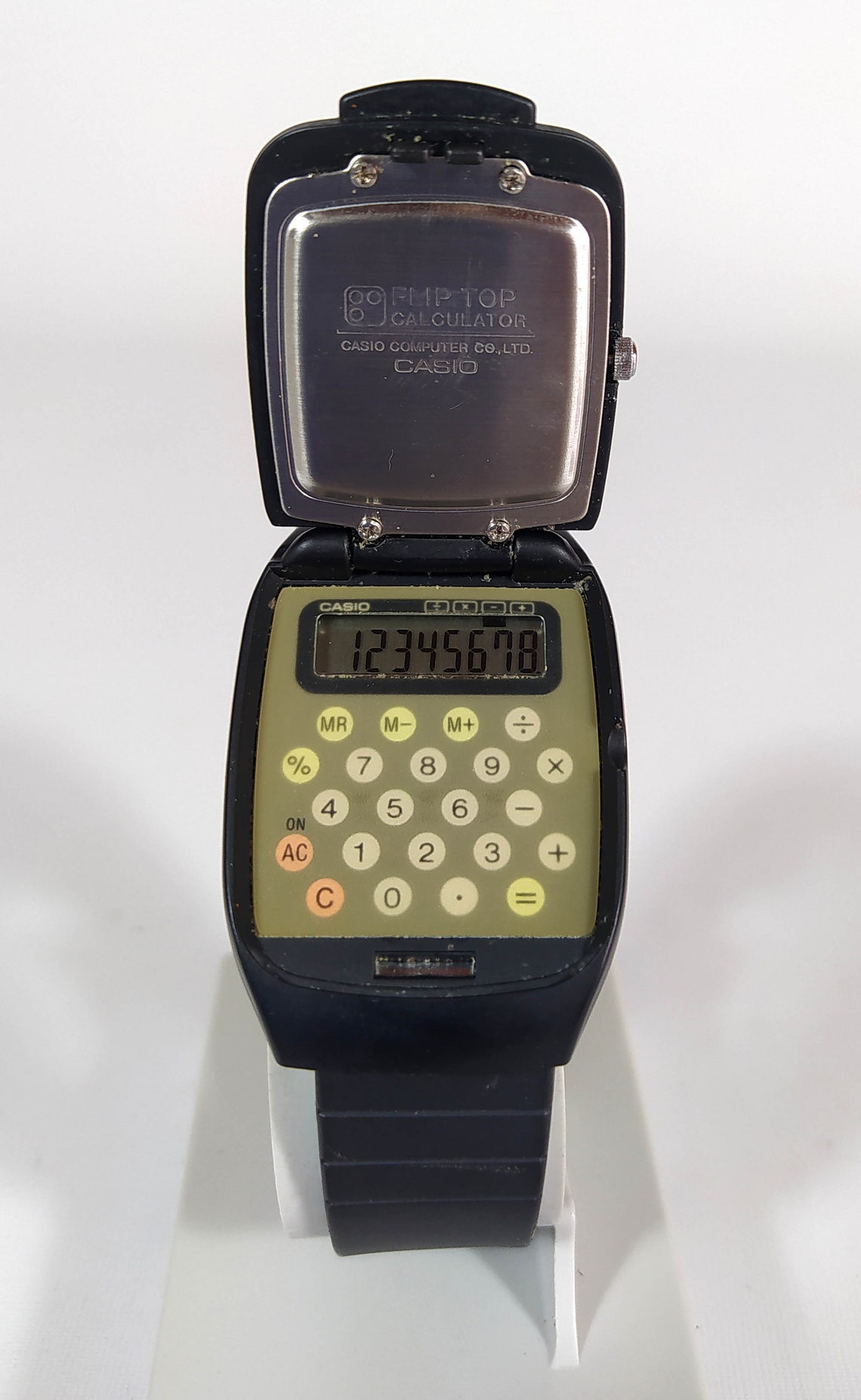 casio flip top calculator watch