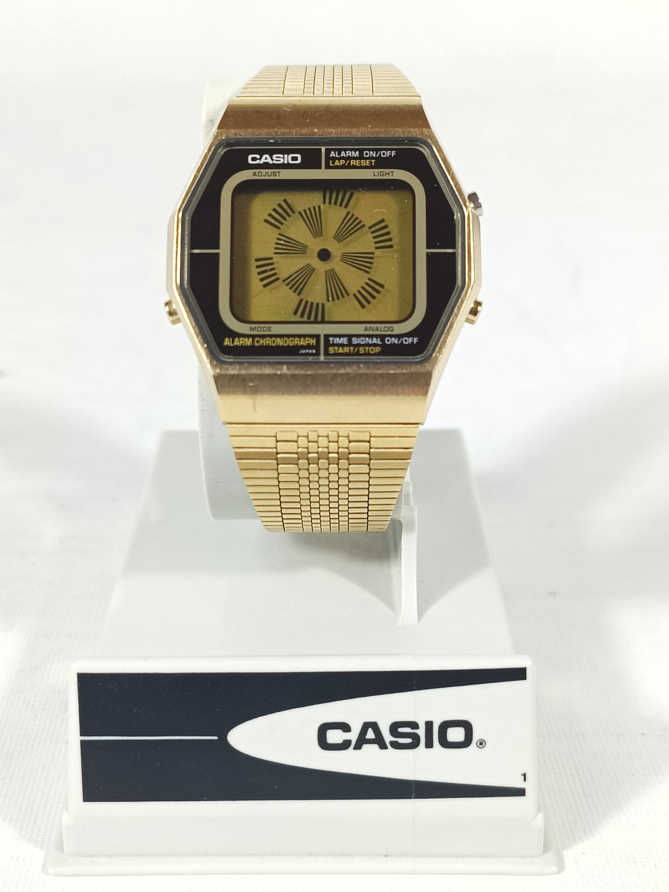 Casio A202G Blue Thunder A 202 Watch Module 103 Vintage Gold 
