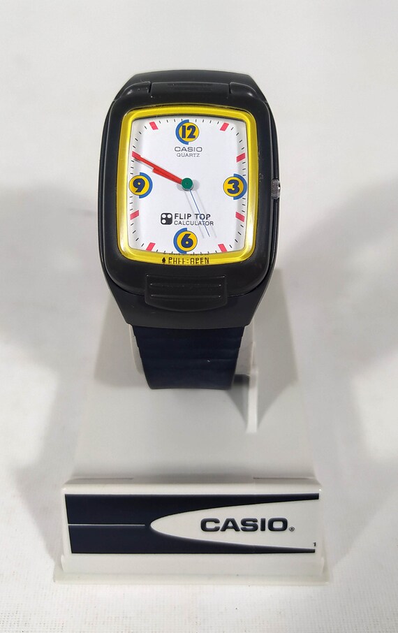 Casio FTP-11 Flip Top Calculator Ana Digi Watch Module 760 Vintage 