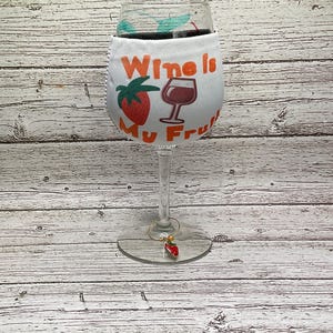 Koozie, Wine glass koozie, home decoration, barware, wine glass decoration, party favor, gift idea