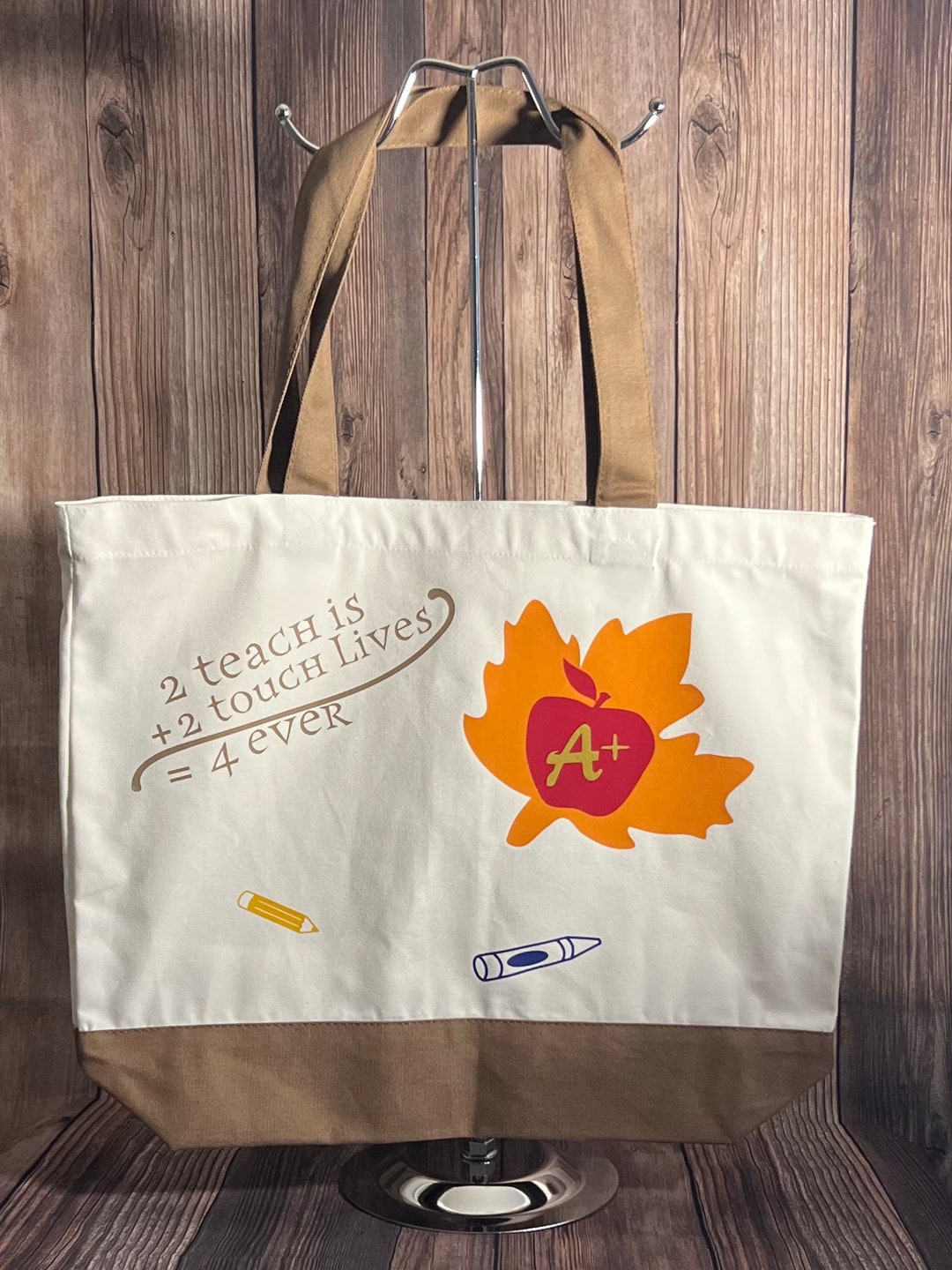 Teacher Canvas Tote Bag: Personalized School Gift - Etsy