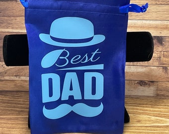 Blue drawstring Fathers Day gift bag personalized gift bag, customized bag