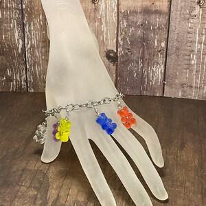 Gummy Bear bracelet, bear charms, charm bracelet, beaded bracelet,  handmade