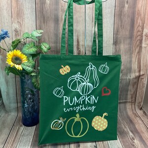Tote bag, book bag, gift bag, teacher bag, pumpkin,  tote bag, reusable bag, shopping bag, computer bag, storage bag, cotton bag, student
