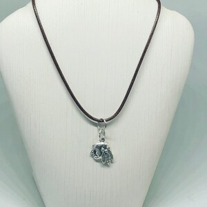 Indian Warrior Charm Necklace: Adjustable Beaded Cord
