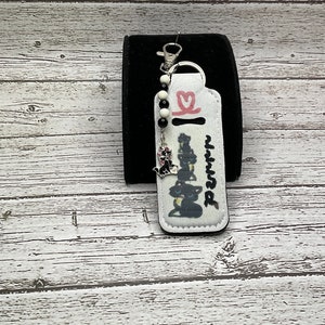 Katze Perle Schlüsselanhänger, Handtasche Charme, Taschenbaumler, Geburtstagsgeschenk, Geschenk für besonderen Anlass, Lippenpflege, Lipgloss Halter
