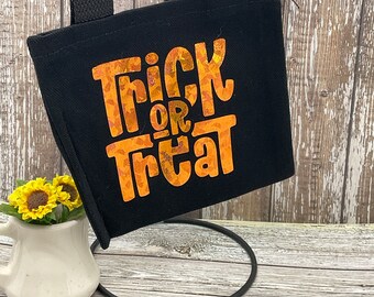 Halloween Mini Canvas Treat Bag: Trick or Treat Tote