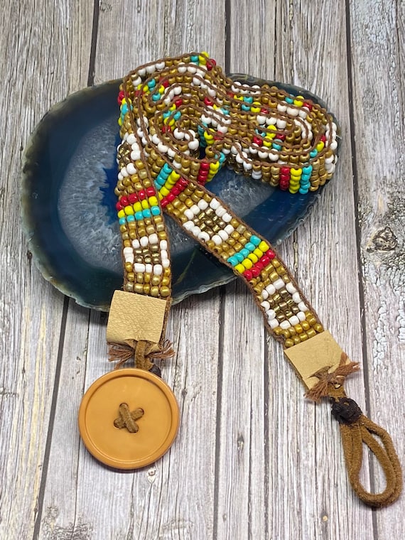 Multi Color Seed Bead Weaved Belt, Clothing Accessory  display picture 1