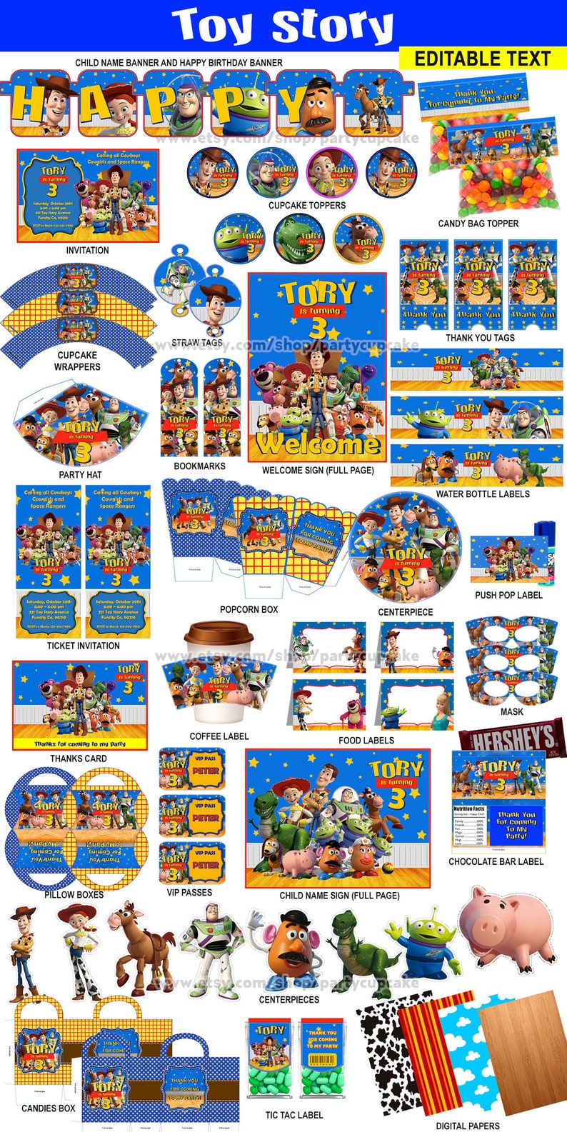 Toy Story Decorations Full Printable Package Instant Etsy