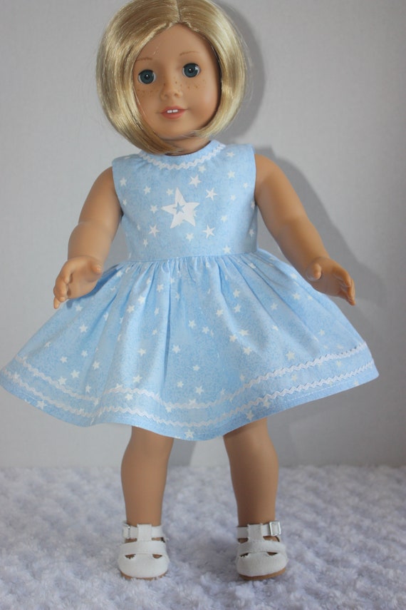 blue and white star dress