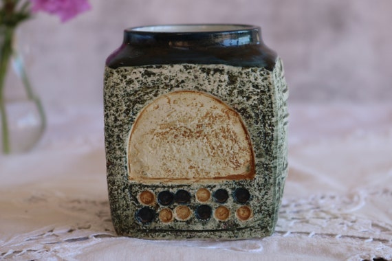 Troika Marmalade Pot Vase St Ives Cornwall Uk Pottery Etsy