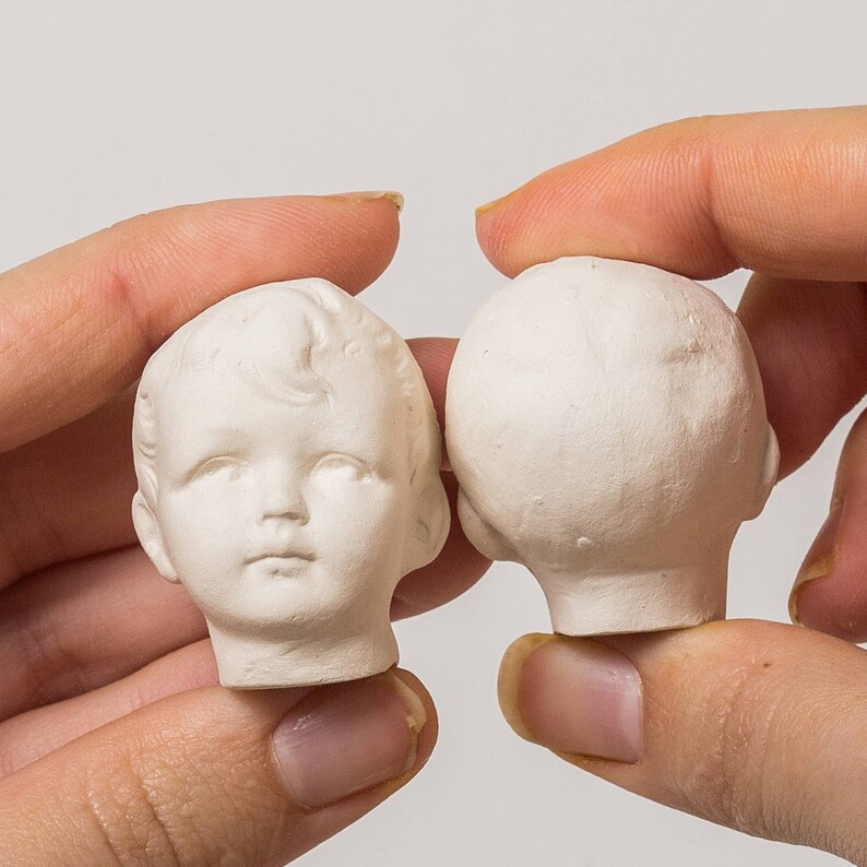 CERAMIC FAIENCE Porcelain Antique doll HEAD create doll Etsy