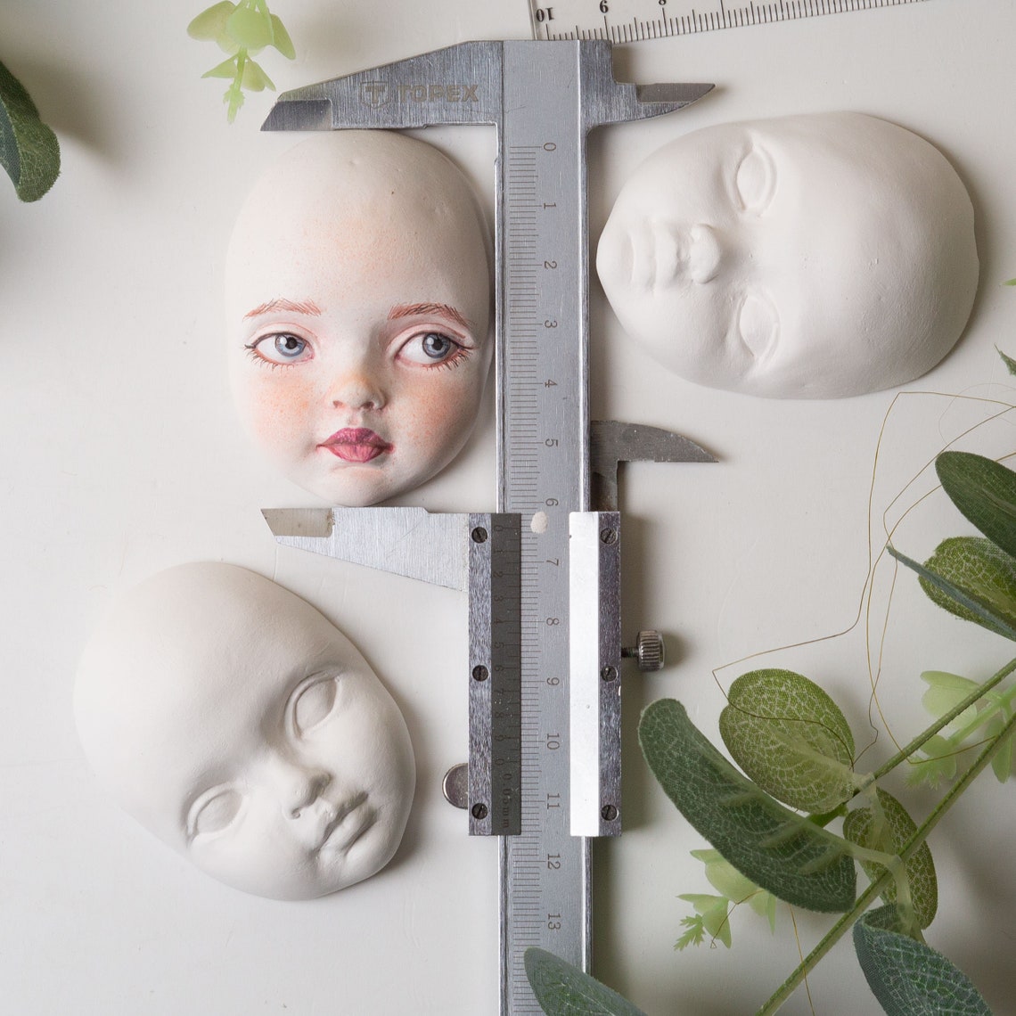 CERAMIC FAIENCE FACE Porcelain face create doll make doll Etsy