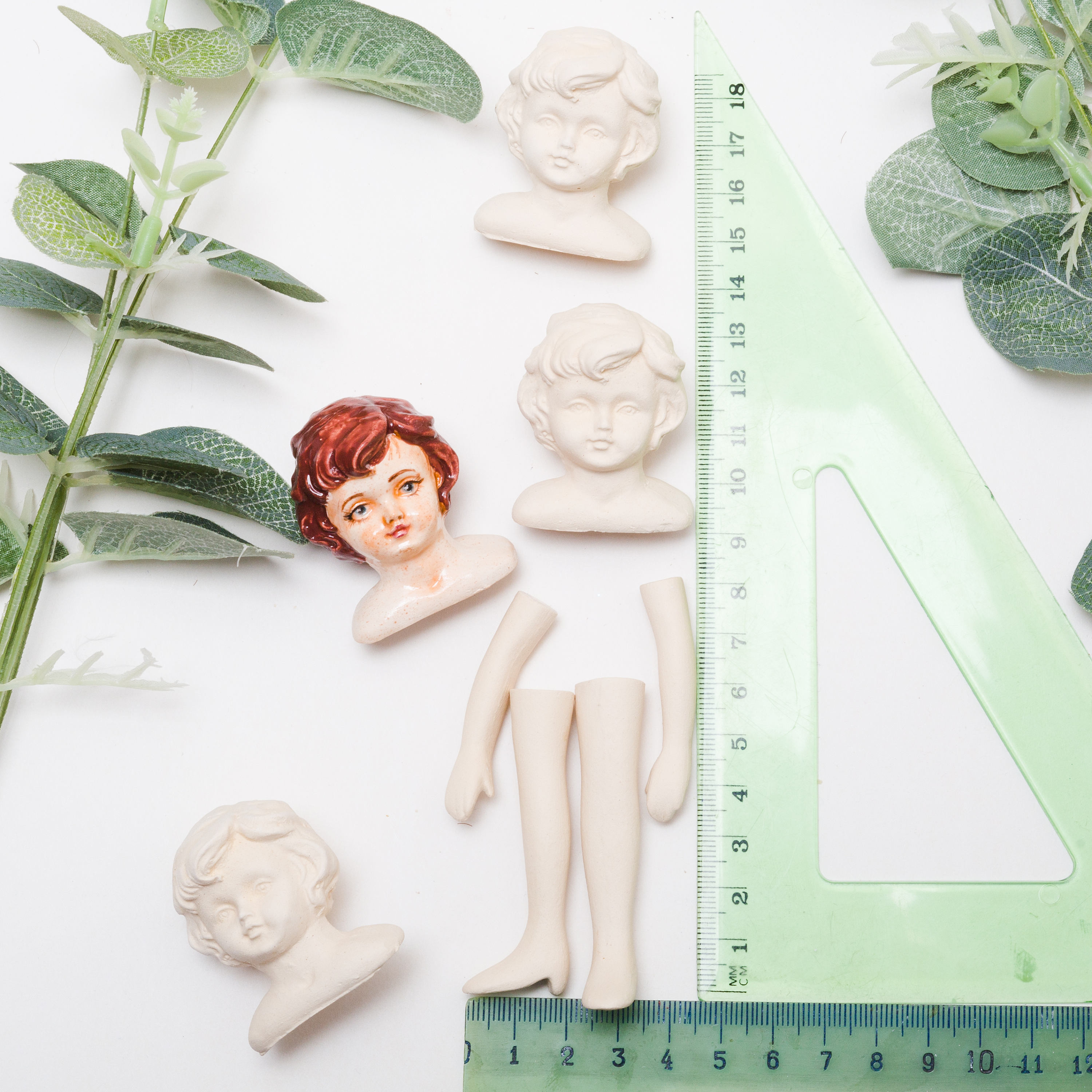 CERAMIC FAIENCE Porcelain Antique Vintage doll parts set Etsy