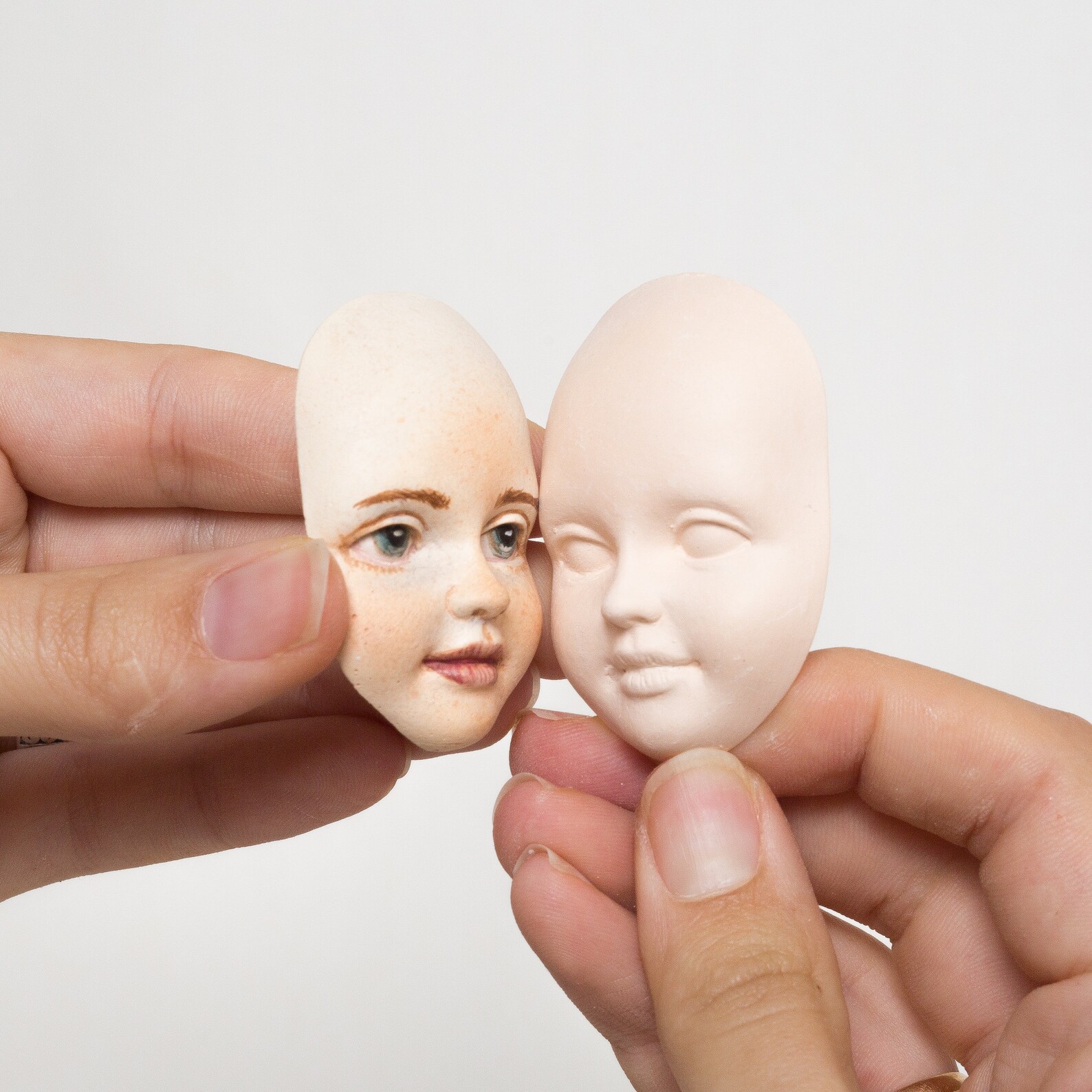 CERAMIC FAIENCE FACE Porcelain Antique doll create doll Etsy