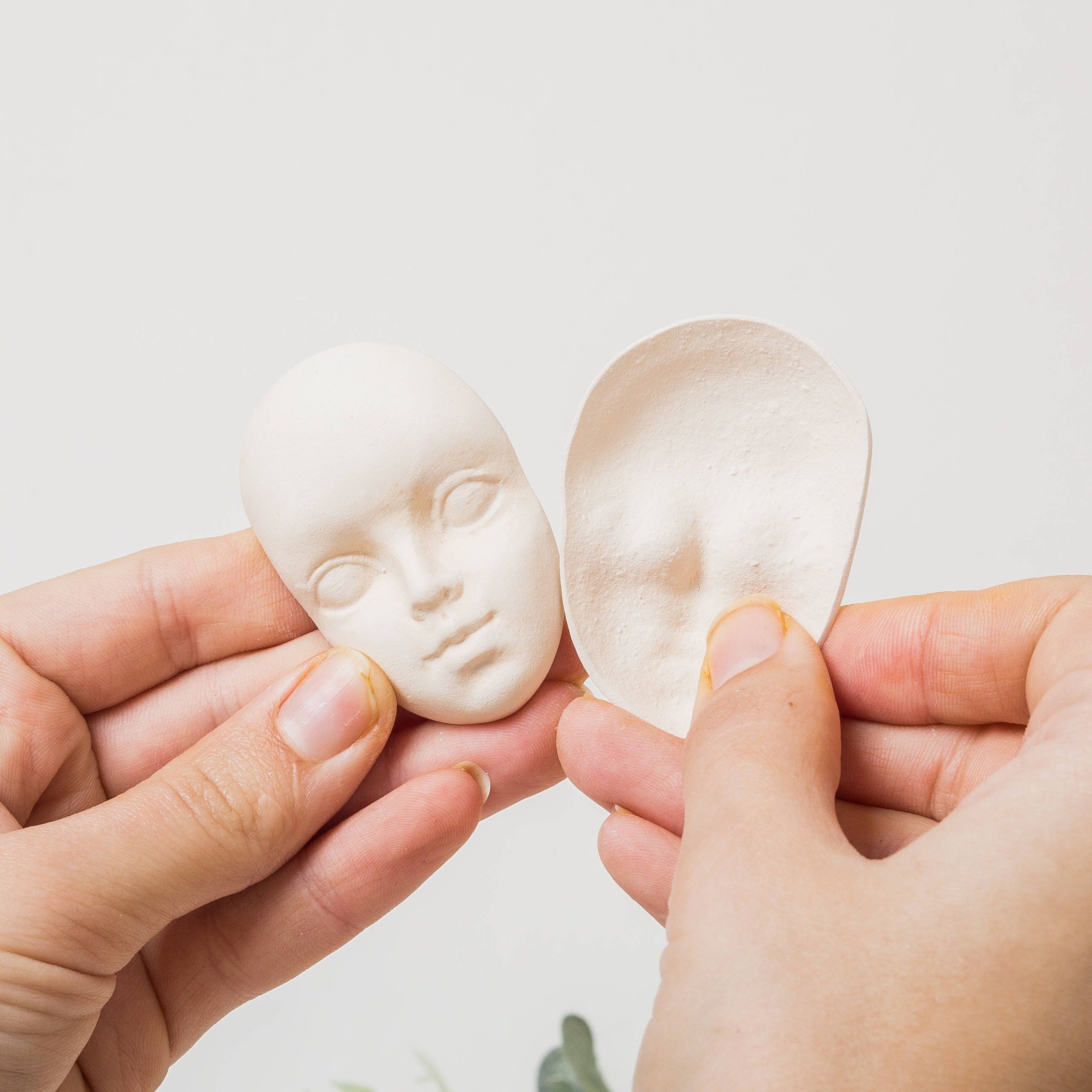 CERAMIC FAIENCE FACE Porcelain Antique face create doll Etsy