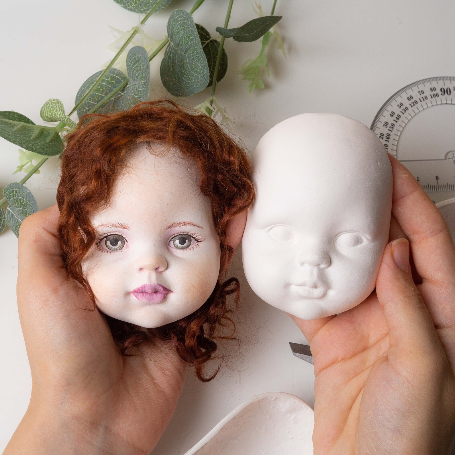 CERAMIC FAIENCE FACE Porcelain Face Create Doll Make Doll Etsy