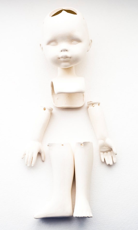 SET CERAMIC FAIENCE Porcelain Antique Vintage doll parts create doll