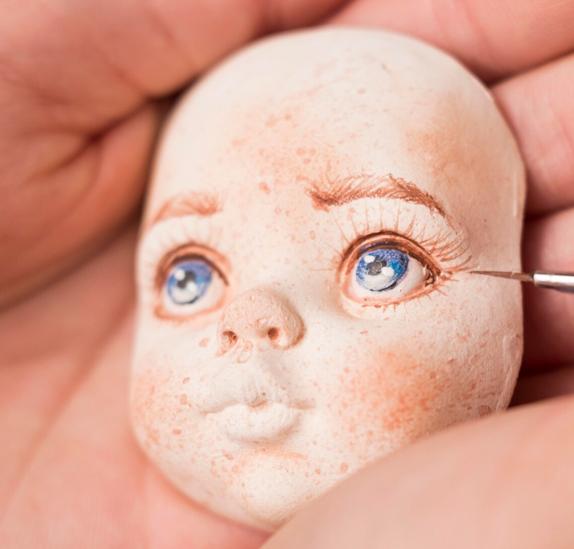 DOLL TUTORIAL HOW Painting Doll face Masterclass for beginners Etsy