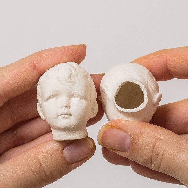 CERAMIC FAIENCE Porcelain Antique doll HEAD create doll Etsy