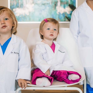 Kid's Lab Coat and Scrub Costume | Embroidery PERSONALIZED | Kid's Doctor Costume | Kid's Nurse Costume | Kid's Birthday Present
