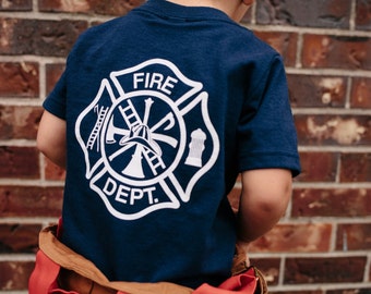 T-shirt for toddlers | Fire Dept shirt for toddlers | Toddler T-shirt | Kid's Tee | Screen printed | Kid's Halloween Costume | Unique Tshirt