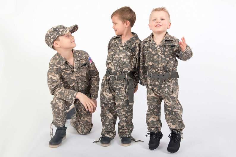 Kid's Army Costume Authentically PERSONALIZED FREE Camo Hat Kid's Camo Costume Kid's Birthday gift Kid's Halloween Costume image 6