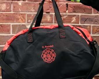 Bunker Gear Bag - Embroidered with your 1st initial & Last name and Maltese Cross