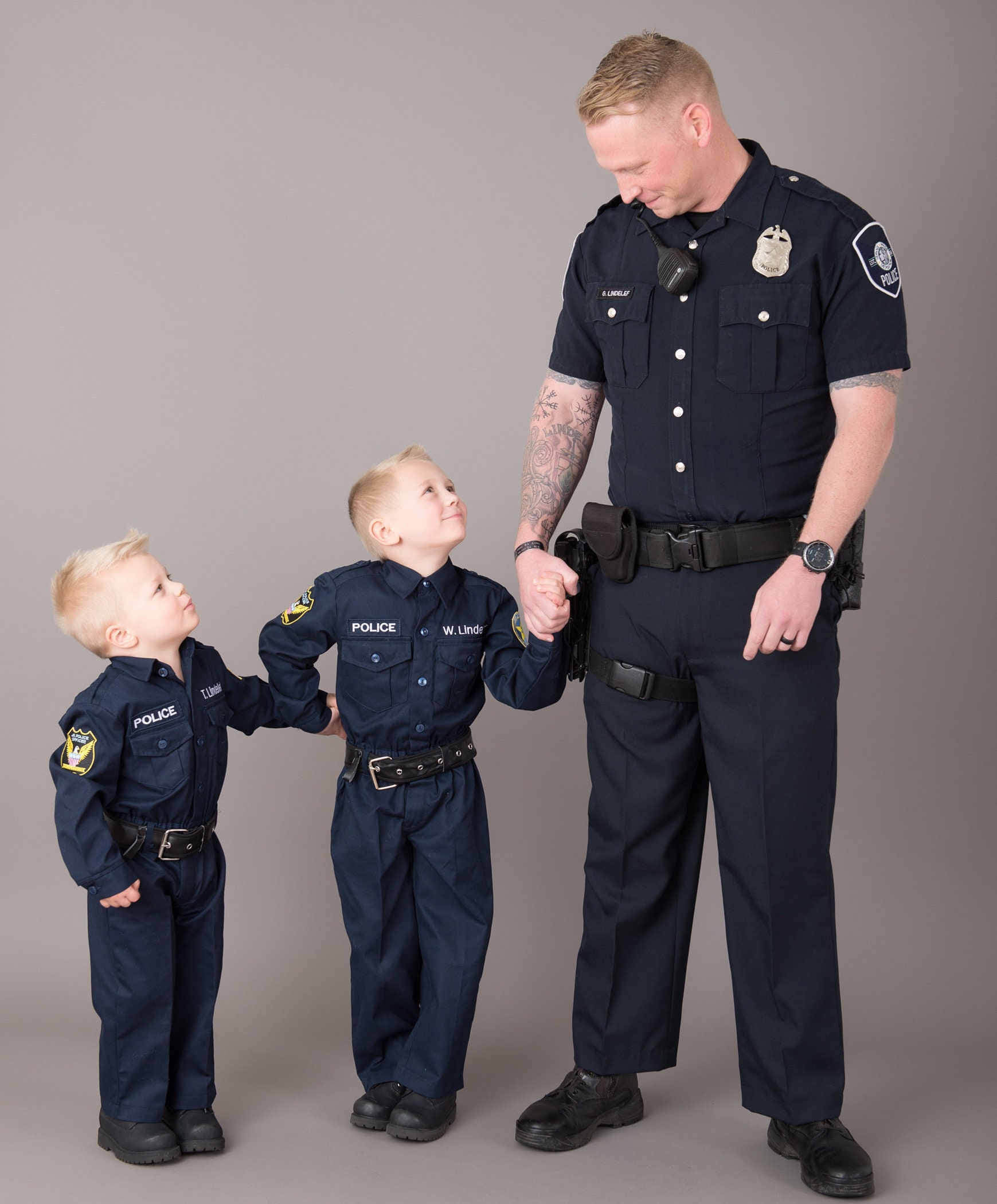 Kid&#39;s Police Costume | Embroidery PERSONALIZED Costume | Authentic | FREE hat | Perfect Kid&#39;s Birthday gift | Best Kid&#39;s Christmas Present!