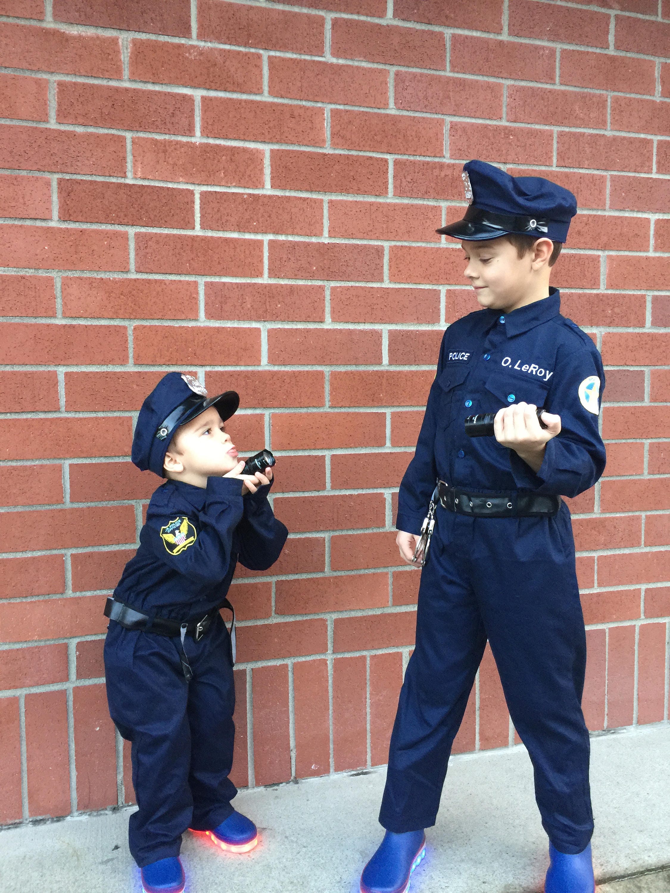 Costume de Police Enfant Broderie PERSONNALISÉE, Authentique, de