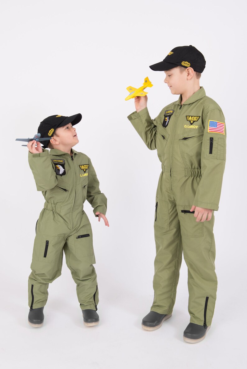 Kid's Fighter Pilot Uniform Costume PERSONALIZED Etsy