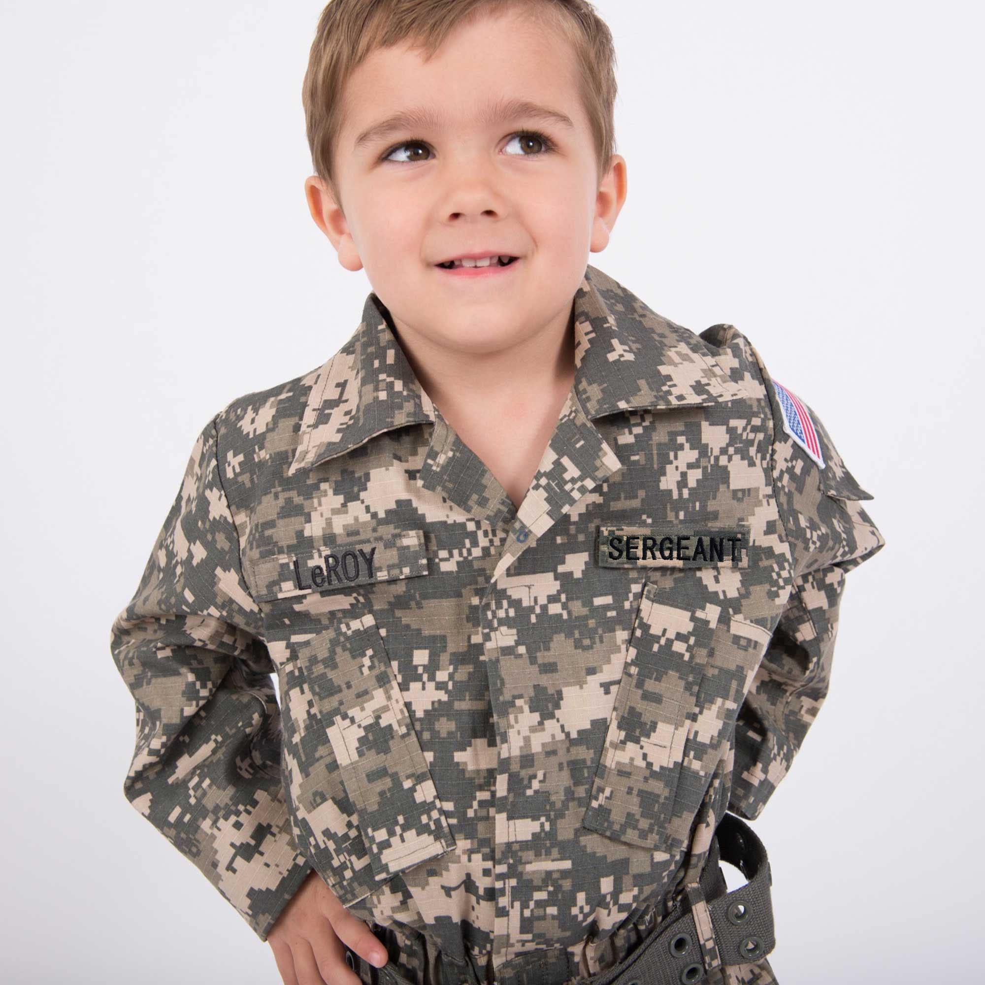 Kid&#39;s Army Costume | Authentically PERSONALIZED | FREE Camo Hat | Kid&#39;s Camo Costume | Kid&#39;s Birthday gift | Kid&#39;s Christmas Present