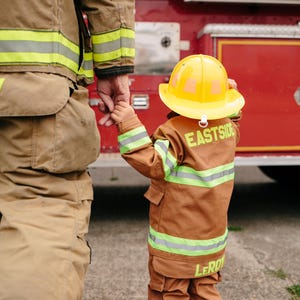 Personalized Kids Firefighter Costume: Authentic Appliqué, Pretend Play, Halloween Costume, Birthday Gift, Photo Shoot image 20