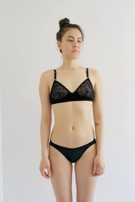 black velvet bralette