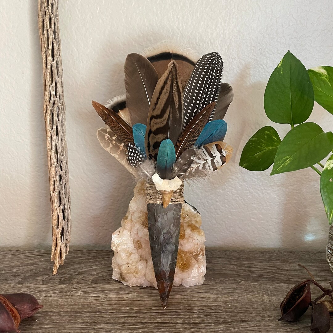 Feather Fan/ Shamanic Ceremony / Smudge Wand Etsy