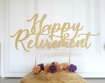 "3D-gedruckter Cake Topper ""Ruhestand""."