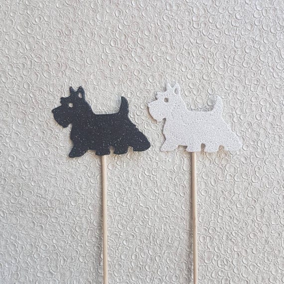 Scottish Terrier Dog Cupcake toppers