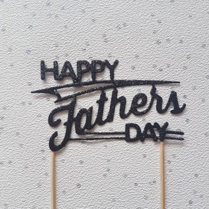 Glitter Father&#39;s Day Cake Topper: Dad, Grandad Cake Decoration