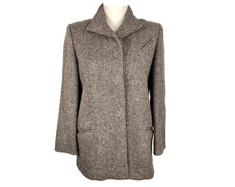 Vintage Wool Coat | 60s Clothing, Vintage Tweed Peacoat Jacket, Peacoat, Vintage Coat, Midi Coat, Vintage Clothing Jacket, Modern