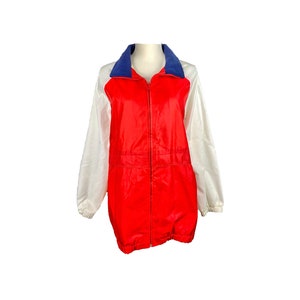 | brise-vent rétro des années 90 vêtements vintage | vintage Be In The Current Seen Windbreaker Jacket | Veste Météo Zip Up Homme Taille 2X Large