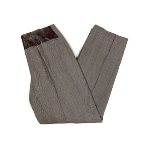Vintage Slacks, 80&#39;s Pants, Pleated Pants | Harve Benard, Wool & Leather Trousers | Vintage Clothing Pants, Vintage Slacks, Vintage Trousers