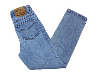 Jeans Jordache estilo "mom jeans" vintage, de mezclilla de cintura alta de los años 80 (cintura de 24").