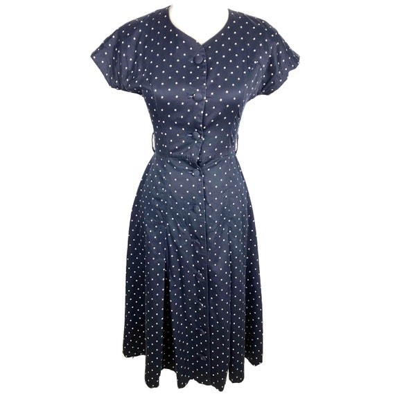 60's Polkadot Dress | Vintage Princess Dress Rock… - image 2