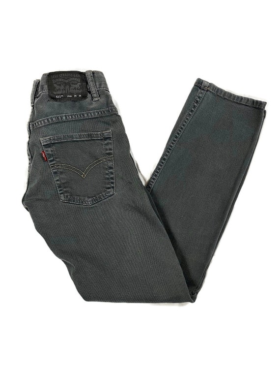 Vintage Levi's Jeans | 90's Mid Rise Dark Gray Je… - image 2