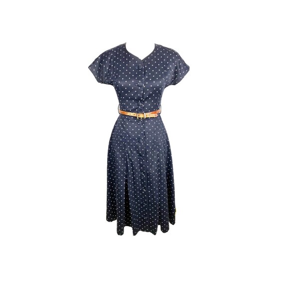 60's Polkadot Dress | Vintage Princess Dress Rock… - image 1