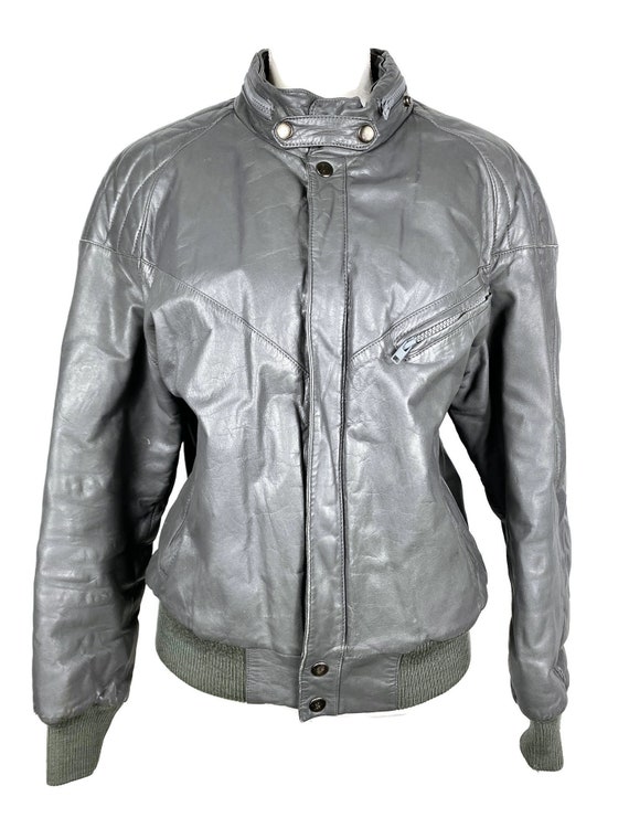 Vintage Leather Jacket | Leather Bomber Jacket, M… - image 5