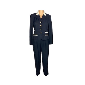 Vintage Pantsuit, Womens Suit, 80&#39;s Clothing, Vintage Clothing Pant Suit, Womens Vintage, Blazer, Trousers, High Waisted, Size 4, Workwear