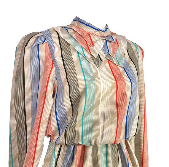 70's Shirt Waist Dress | Vintage Midi Dress | She… - image 4