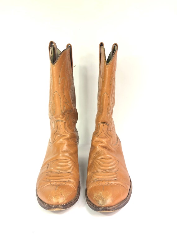 70's Cowboy Boots | Vintage Brown Leather Western… - image 5